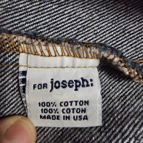 For Joseph Dark Blue Trucker Jean Jacket Size S - Picture 8 of 9